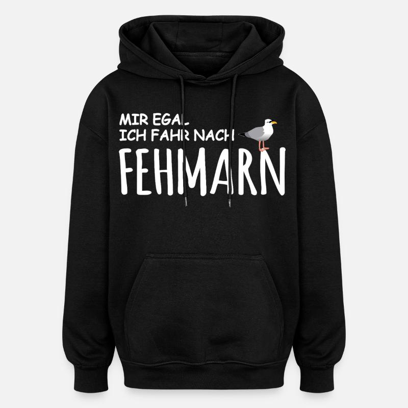 Fehmarn Liebe - Oversized Unisex Hoodie - Schwarz