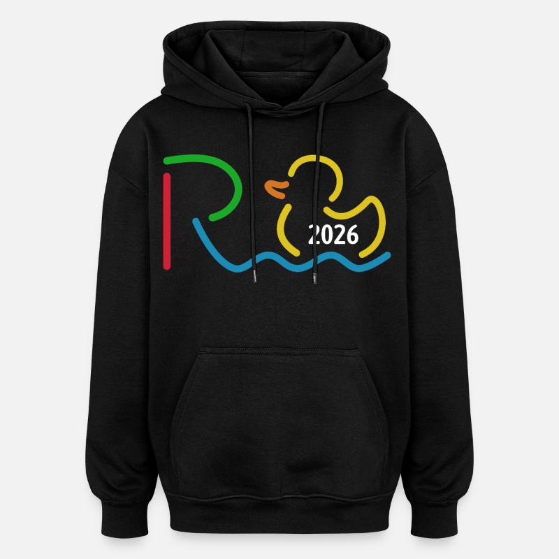 Rente 2026 - Retraite - Rente - Sweat à capuche oversize unisexe - noir