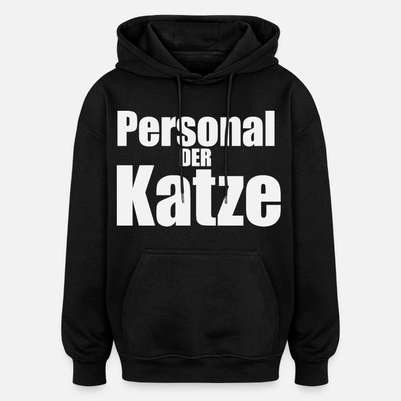 Personal-der-katze - Oversized Unisex Hoodie - Schwarz