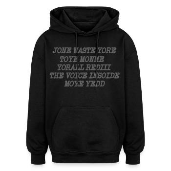 JONE WASTE YORE TOYE MONME YORALL REDIII THE VOICE - Oversized Unisex Hoodie - Schwarz - Vorne - Noah (186cm)