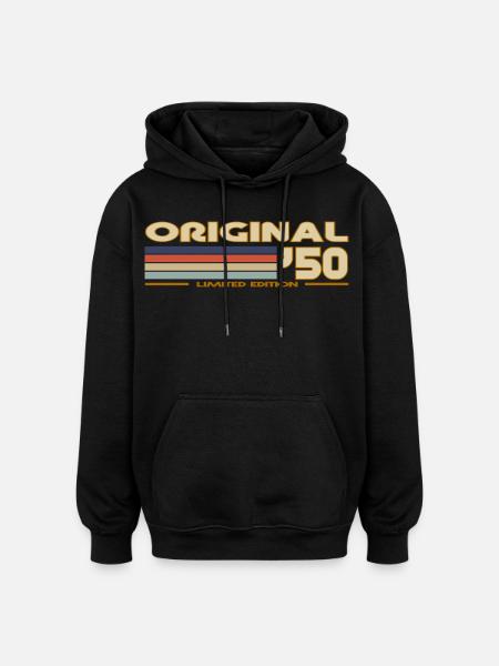1950 - Oversized Unisex Hoodie - black