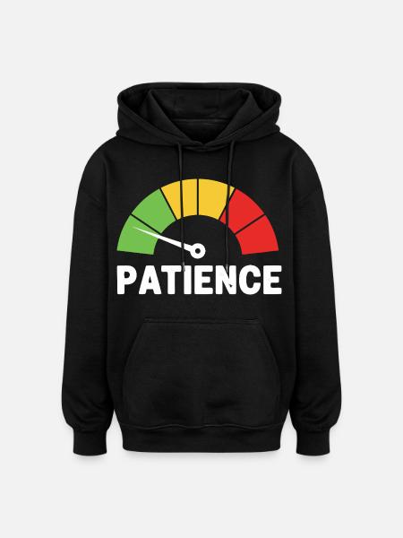 Low Patience Patience Speedometer - Oversized Unisex Hoodie - black