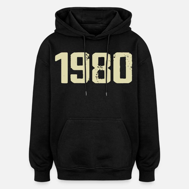 Jubilé 1980 - Sweat à capuche oversize unisexe - noir