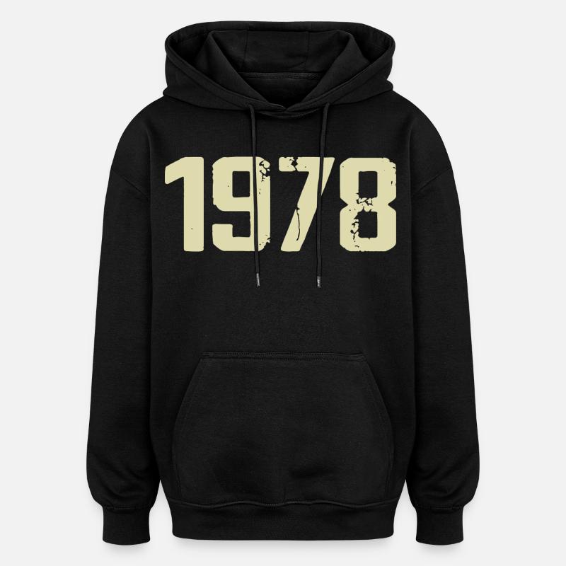 Jubilé 1978 - Sweat à capuche oversize unisexe - noir