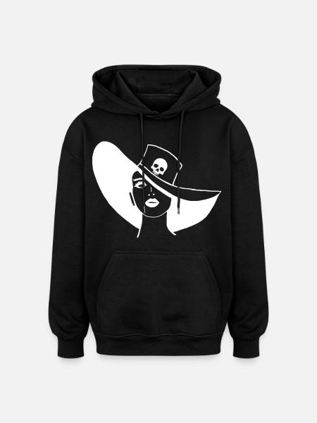 The Ghost in the Hat - Oversized Unisex Hoodie - black