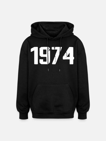 1974 - Awesome since 1974 - Oversized Unisex Hoodie - black
