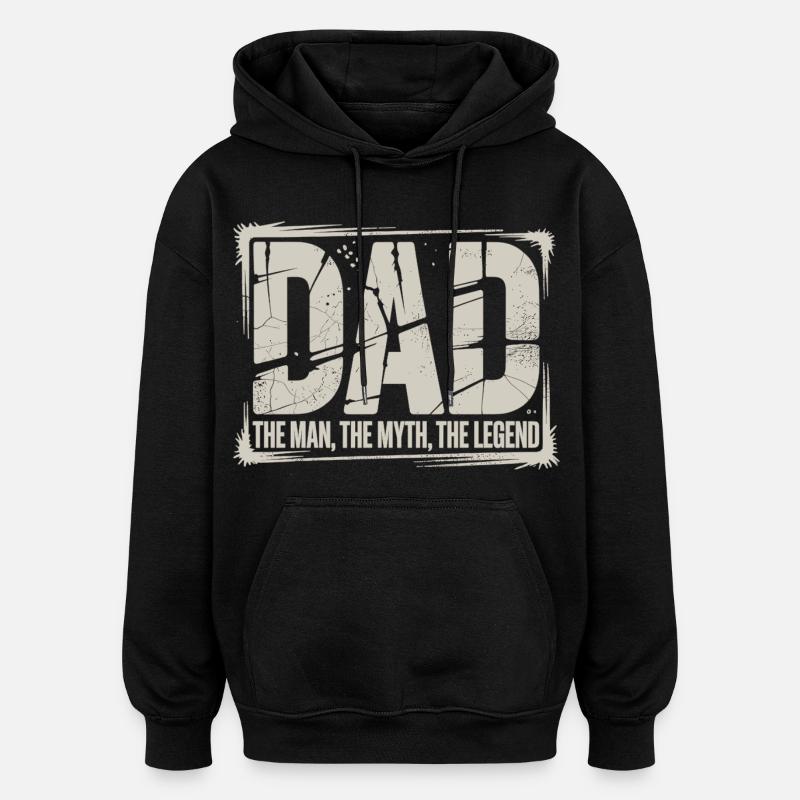 Pappa Mannen Myten Legenden Skjorta - Oversized luvtröja unisex - svart