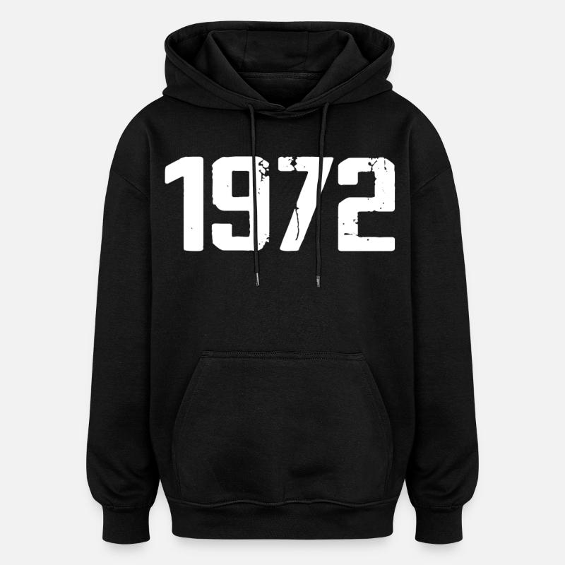 1972 - Sweat à capuche oversize unisexe - noir