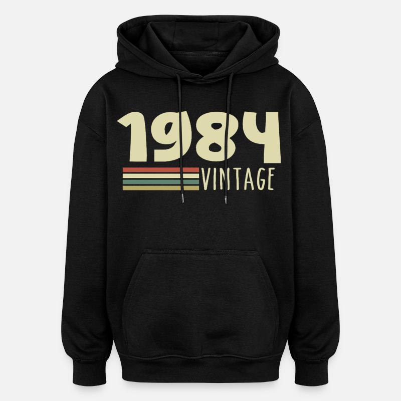 1984-Jubiläum-1984-retro-1984 - Oversized Unisex Hoodie - Schwarz