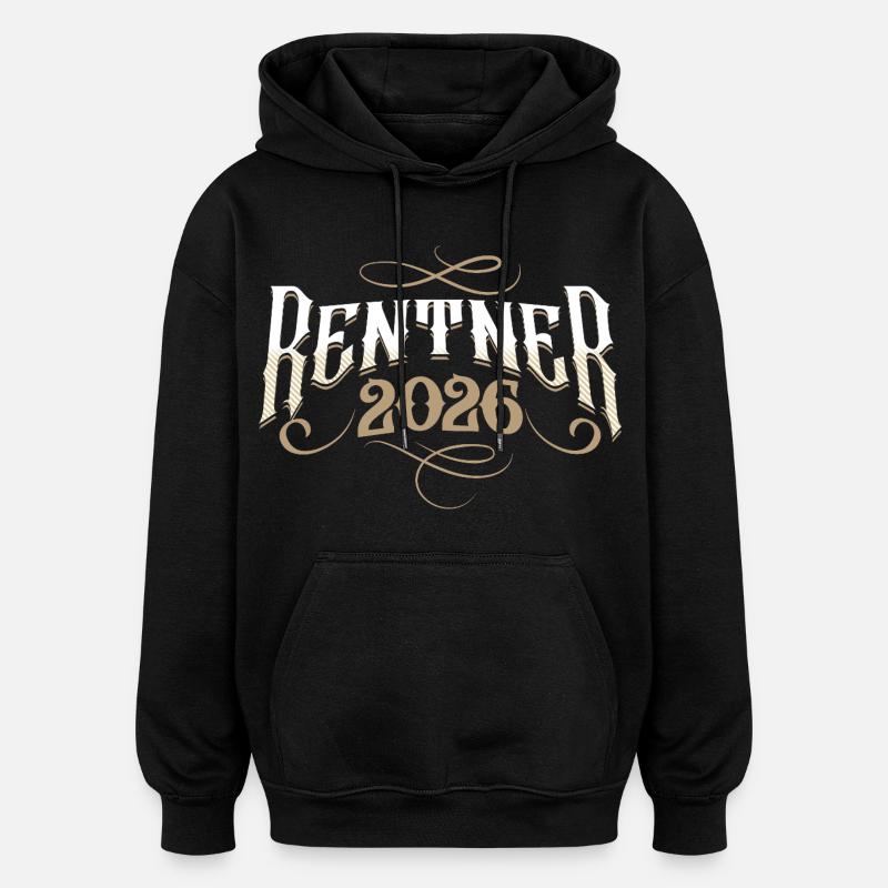 Retraités 2026 - Sweat à capuche oversize unisexe - noir