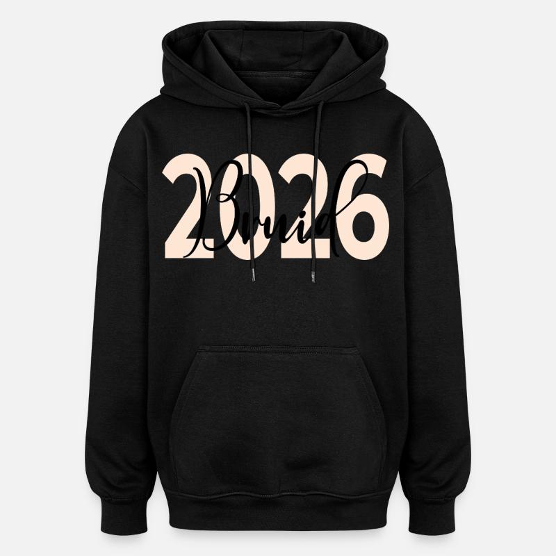 Bruiloft Bruid 2026 - Sweat à capuche oversize unisexe - noir