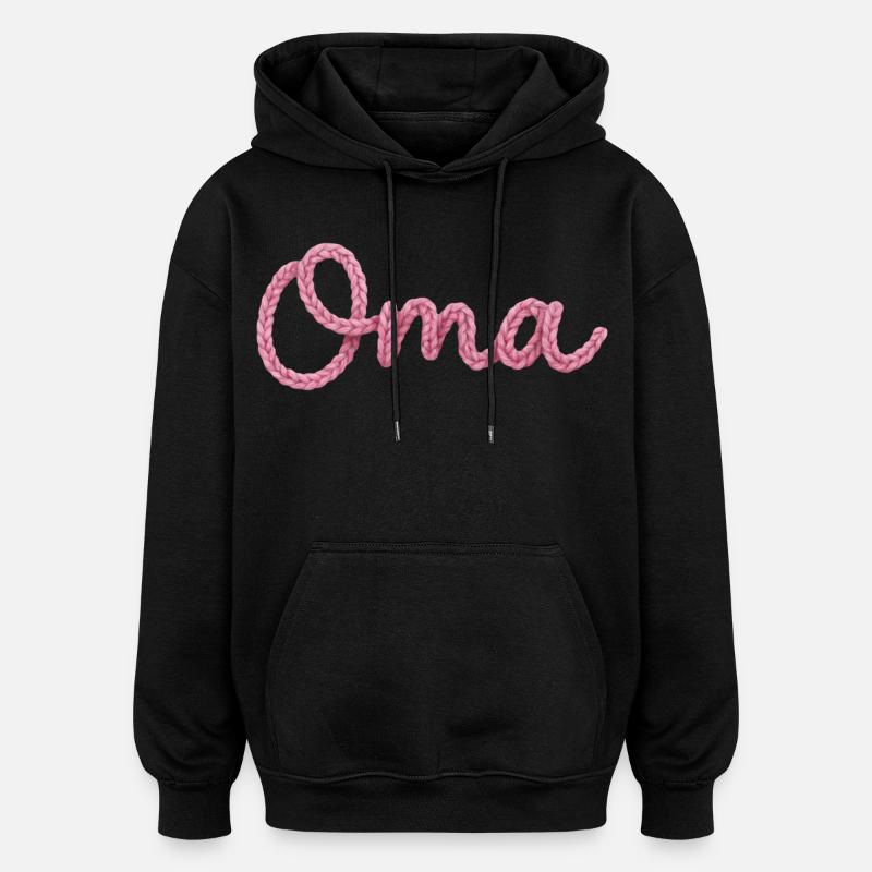 Grand-mère - Sweat à capuche oversize unisexe - noir