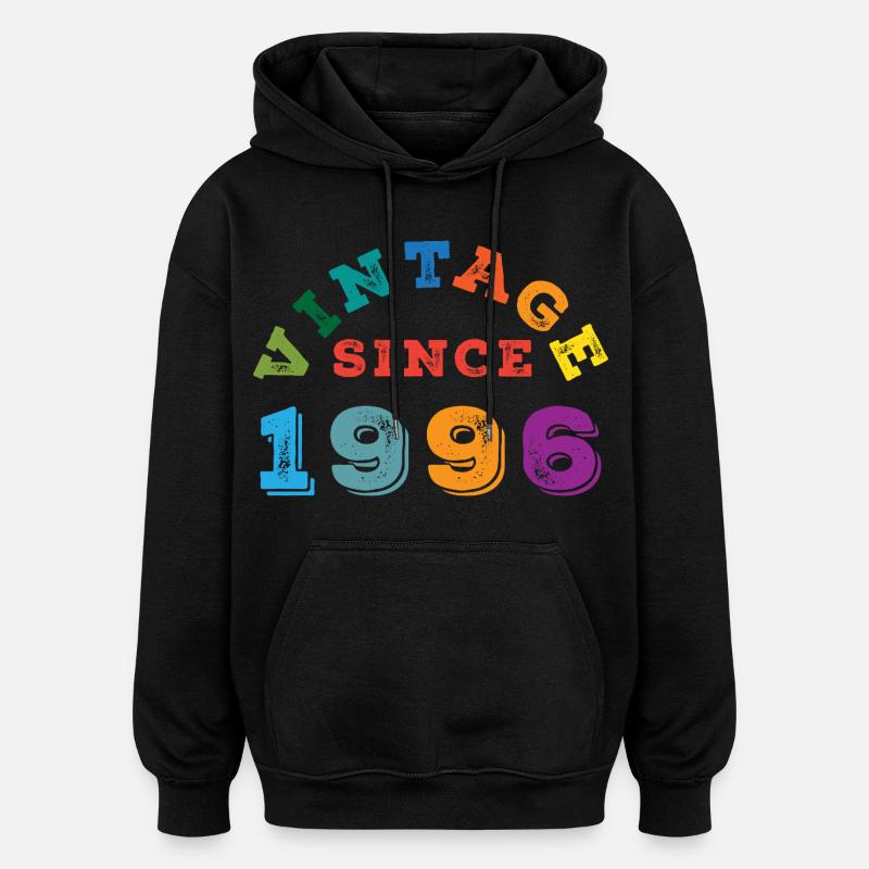 Annata 1996 - Felpa con cappuccio unisex oversize - nero