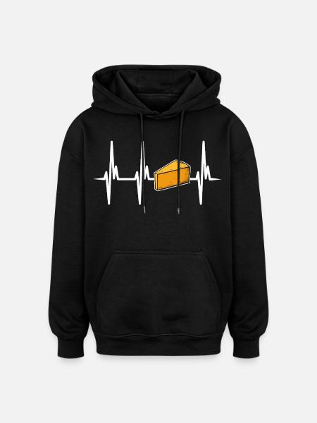 I love Italian cheese - Oversized Unisex Hoodie - black