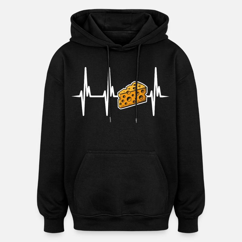 Ich liebe Käse - Oversized Unisex Hoodie - Schwarz