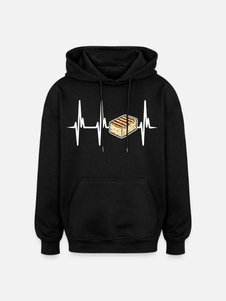 I love halloumi cheese - Oversized Unisex Hoodie - black
