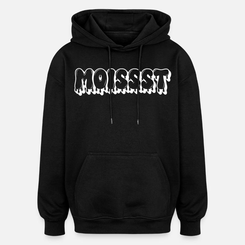Moist Dripping Text - Oversized Unisex Hoodie - black