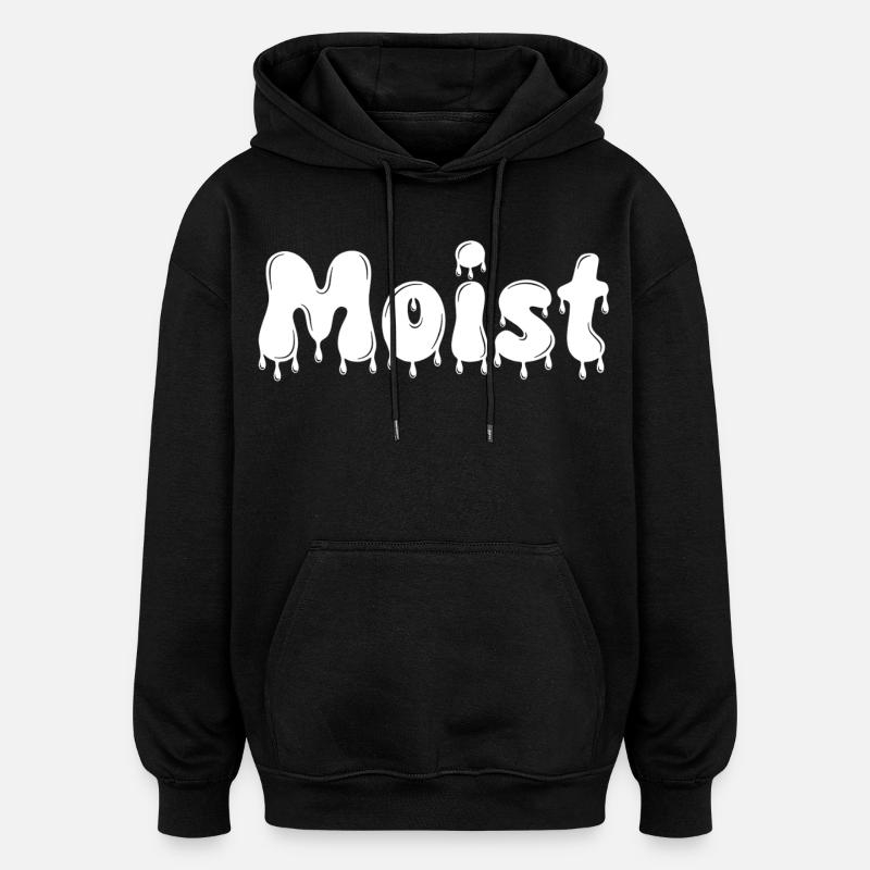 Texte humide et dégoulinant - Sweat à capuche oversize unisexe - noir