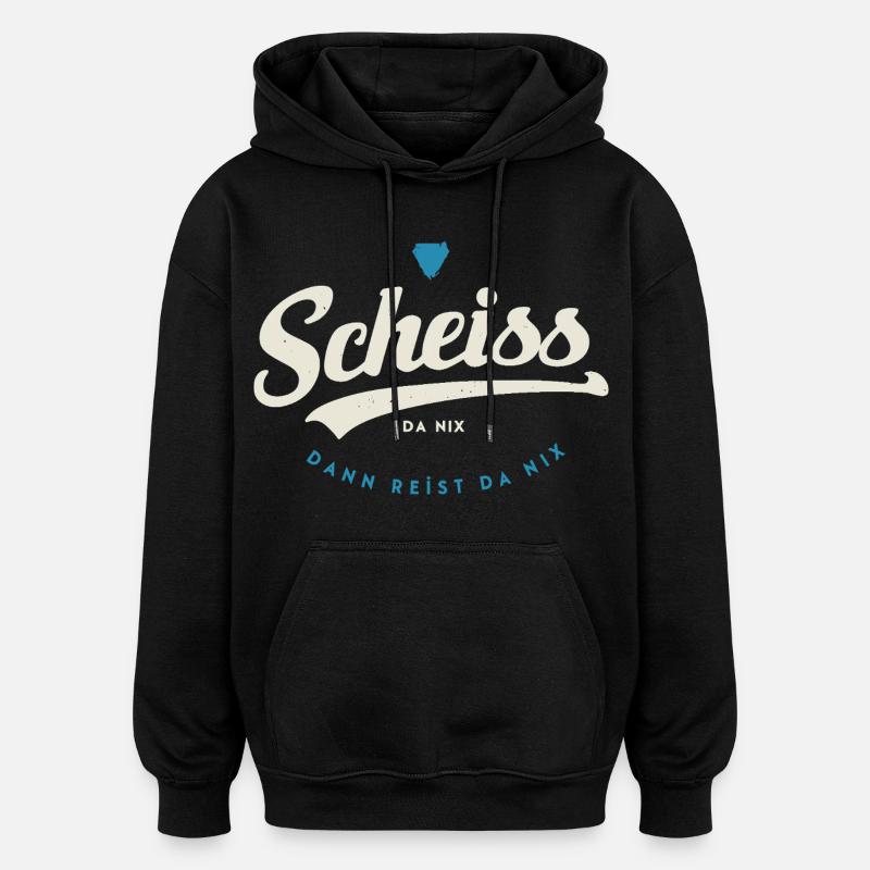 Scheiss da nix - Sweat à capuche oversize unisexe - noir