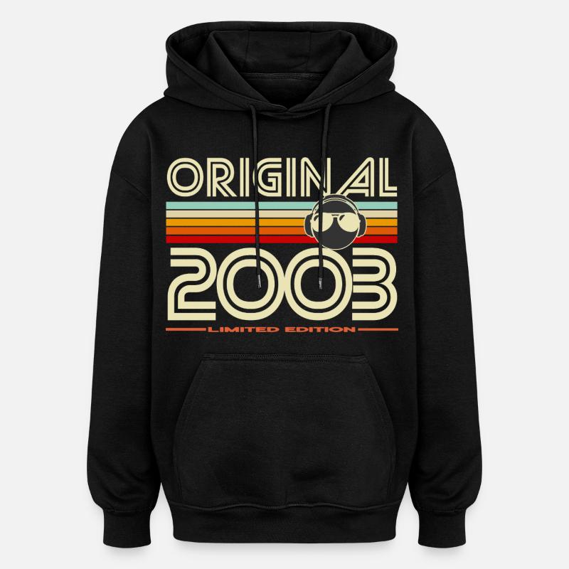Original 2003 édition rétro - Sweat à capuche oversize unisexe - noir