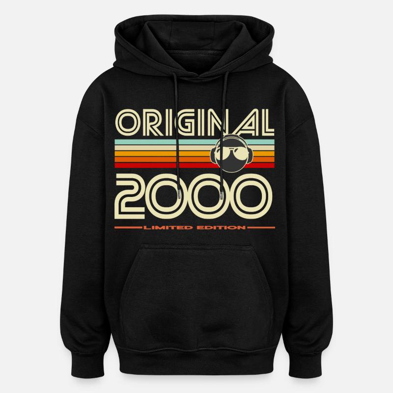 Originale Retro-Edition von 2000 - Oversized Unisex Hoodie - Schwarz