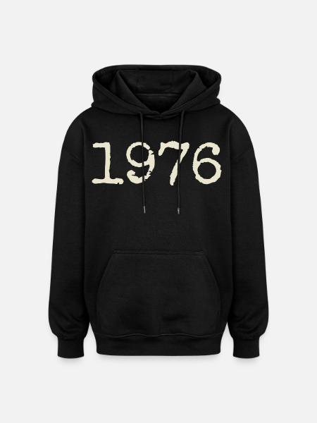 1976 Birthday Gift - Awesome since 1976 - Oversized Unisex Hoodie - black