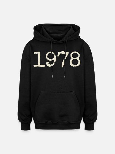 1978 Birthday Gift - Awesome since 1978 - Oversized Unisex Hoodie - black