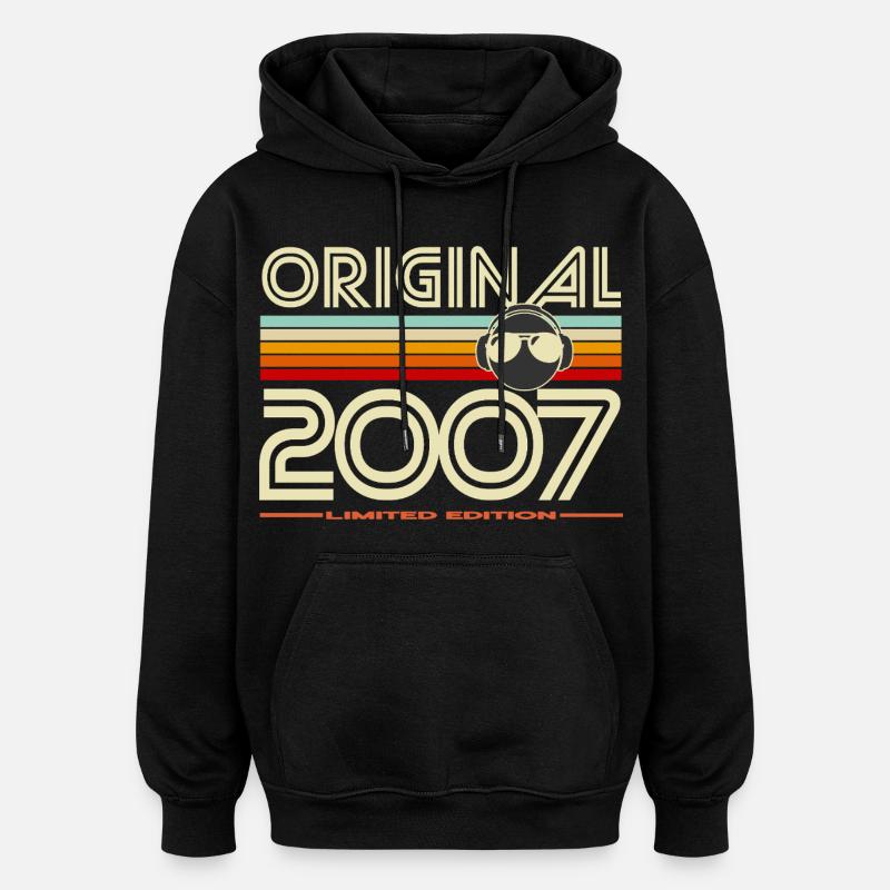 Original 2007 Édition Rétro - Sweat à capuche oversize unisexe - noir