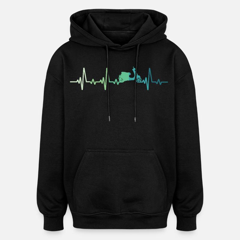 Scooter-Herzschlag-Mopedroller - Oversized Unisex Hoodie - Schwarz