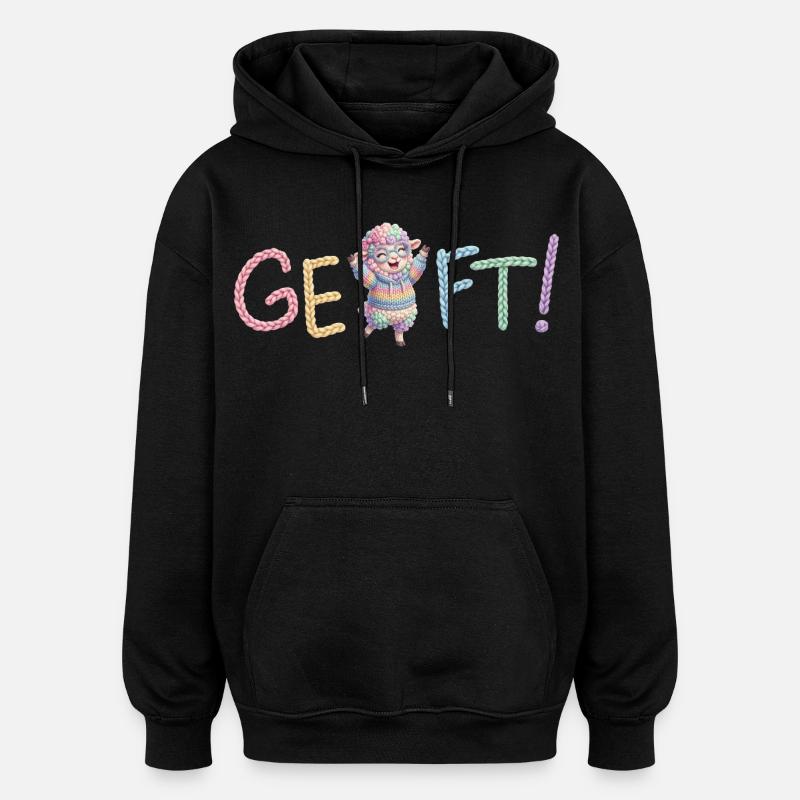 C’est fait ! Moutons - Sweat à capuche oversize unisexe - noir