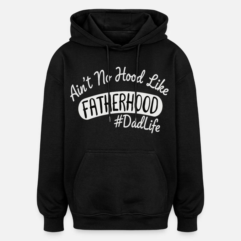 Vater Spruch Papa Vie Paternité - Sweat à capuche oversize unisexe - noir