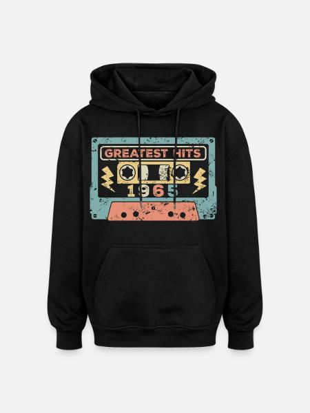 Millésime 1965 - Sweat à capuche oversize unisexe - noir