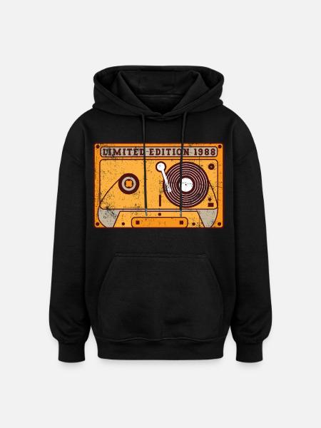 Millésime 1988 - Sweat à capuche oversize unisexe - noir