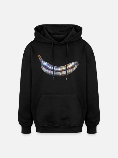 Disco Banana - Oversized Unisex Hoodie - black