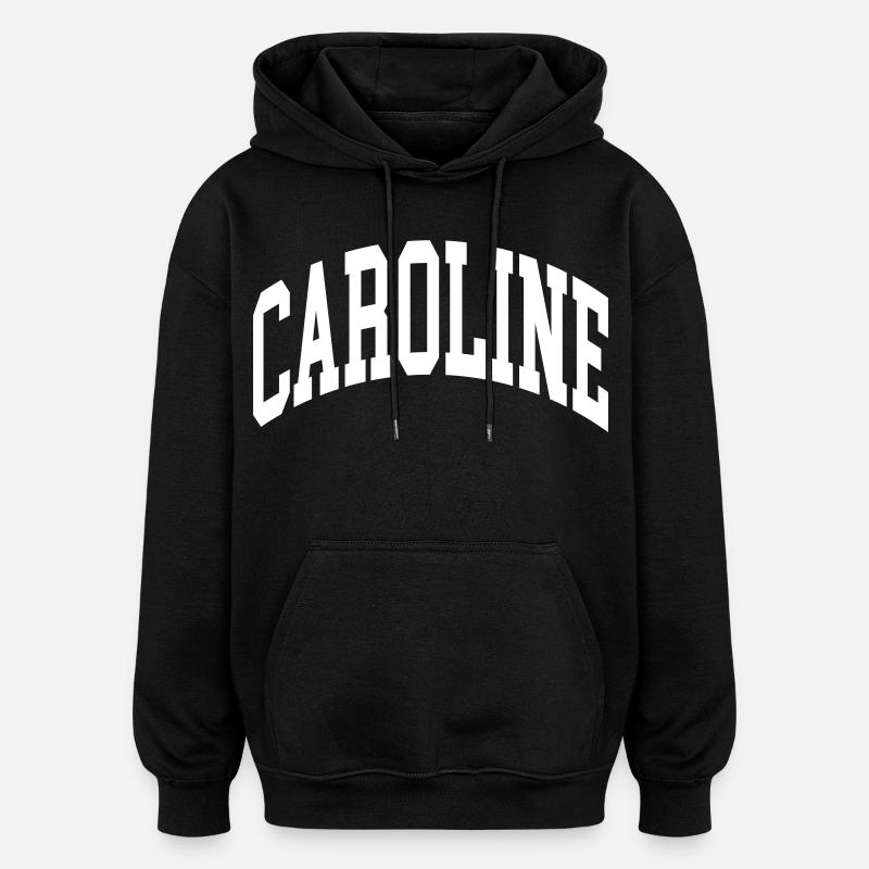 Caroline - Sweat à capuche oversize unisexe - noir