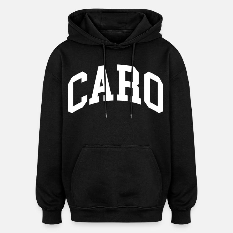 Caro - Sweat à capuche oversize unisexe - noir