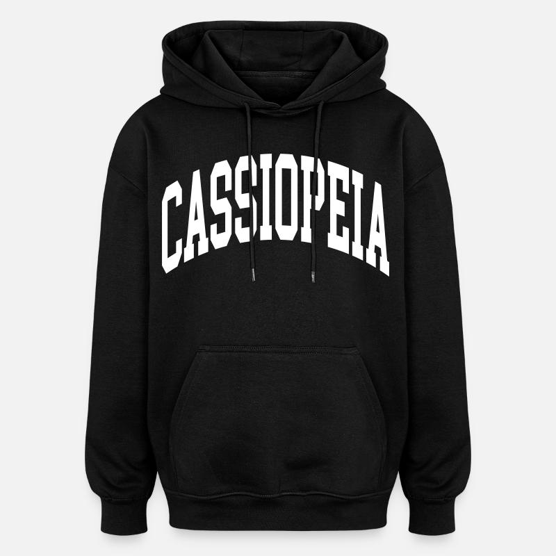 Cassiopée - Sweat à capuche oversize unisexe - noir