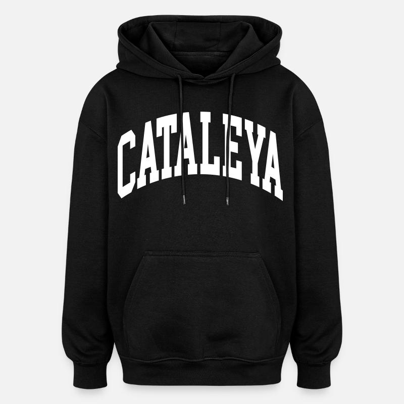 Cataleya - Sweat à capuche oversize unisexe - noir