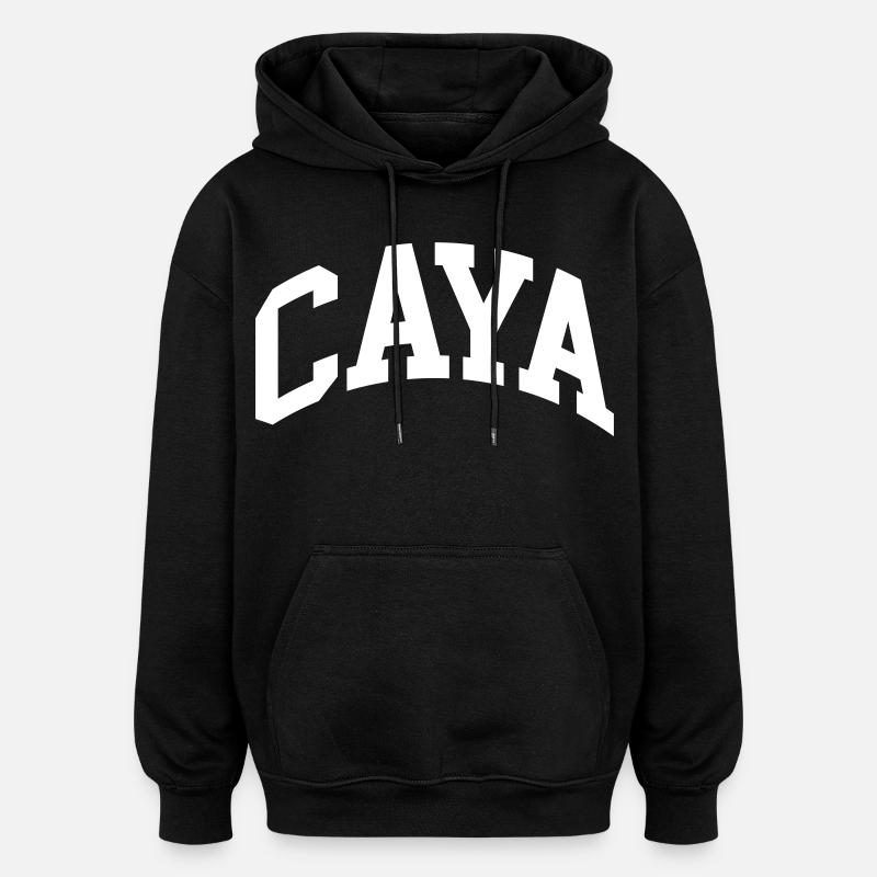 Caya - Sweat à capuche oversize unisexe - noir