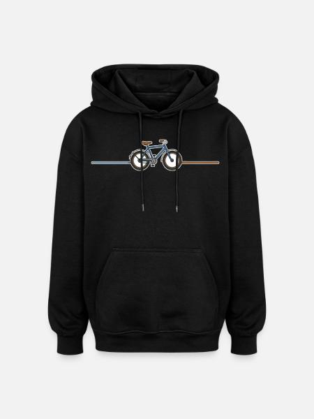 Retro Bike - Oversized Unisex Hoodie - black