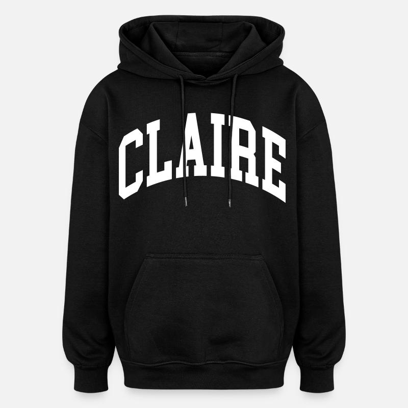 Claire - Sweat à capuche oversize unisexe - noir