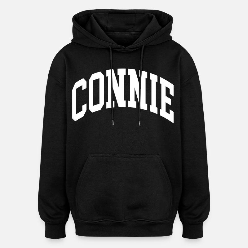 Connie - Sweat à capuche oversize unisexe - noir
