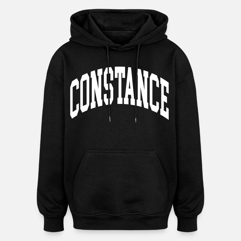 Constance - Sweat à capuche oversize unisexe - noir