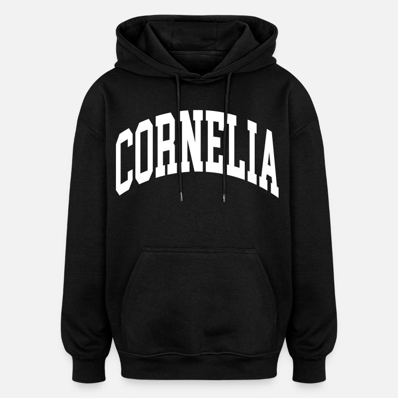 Cornella - Oversized Unisex Hoodie - Schwarz