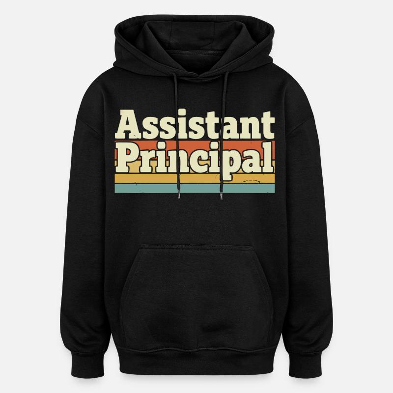 Vice-recteur Retro - Sweat à capuche oversize unisexe - noir