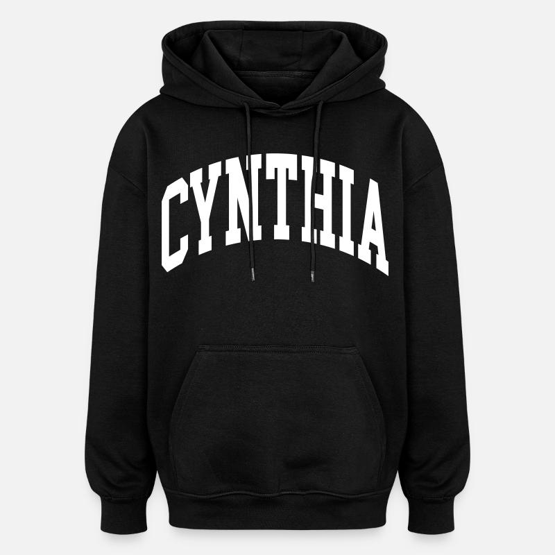 Cynthia - Sweat à capuche oversize unisexe - noir