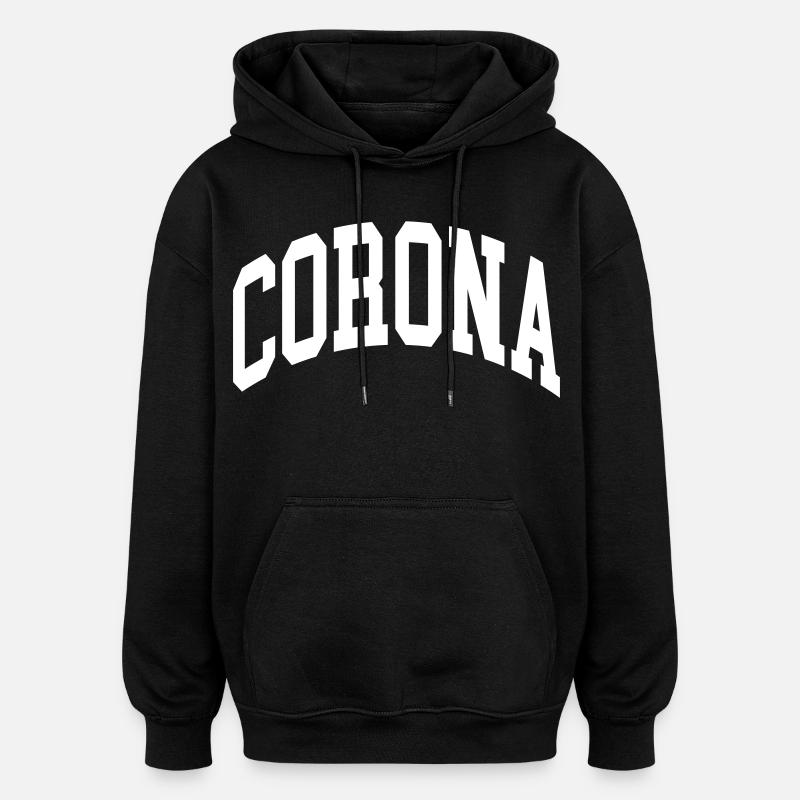 Corona - Oversized Unisex Hoodie - black
