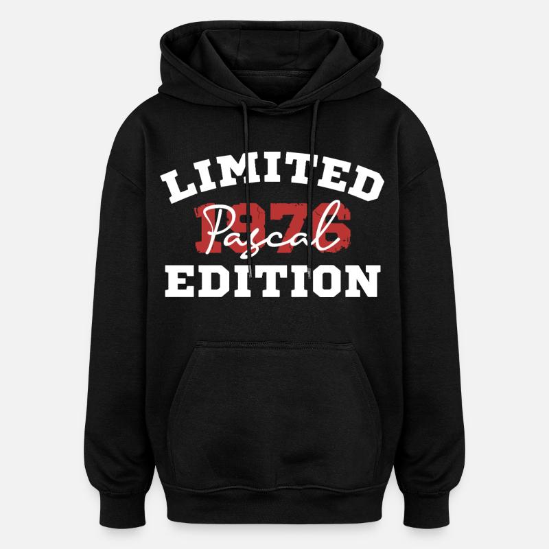 Pascal Édition Limitée 1976 - Sweat à capuche oversize unisexe - noir