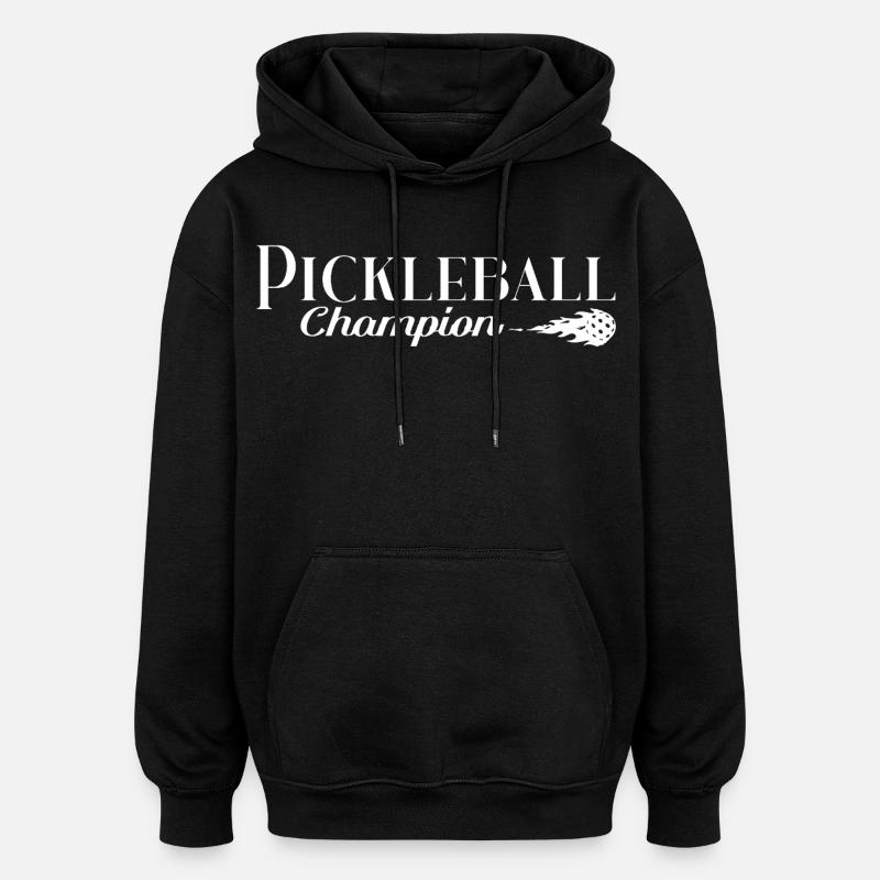 Pickleball - Sweat à capuche oversize unisexe - noir