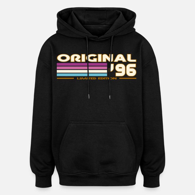 1996 - Sweat à capuche oversize unisexe - noir